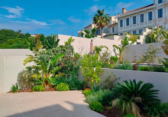 création d'un jardin autour d'une piscine