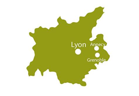 Agences des Jardins de Gally en région Rhone-Alpes